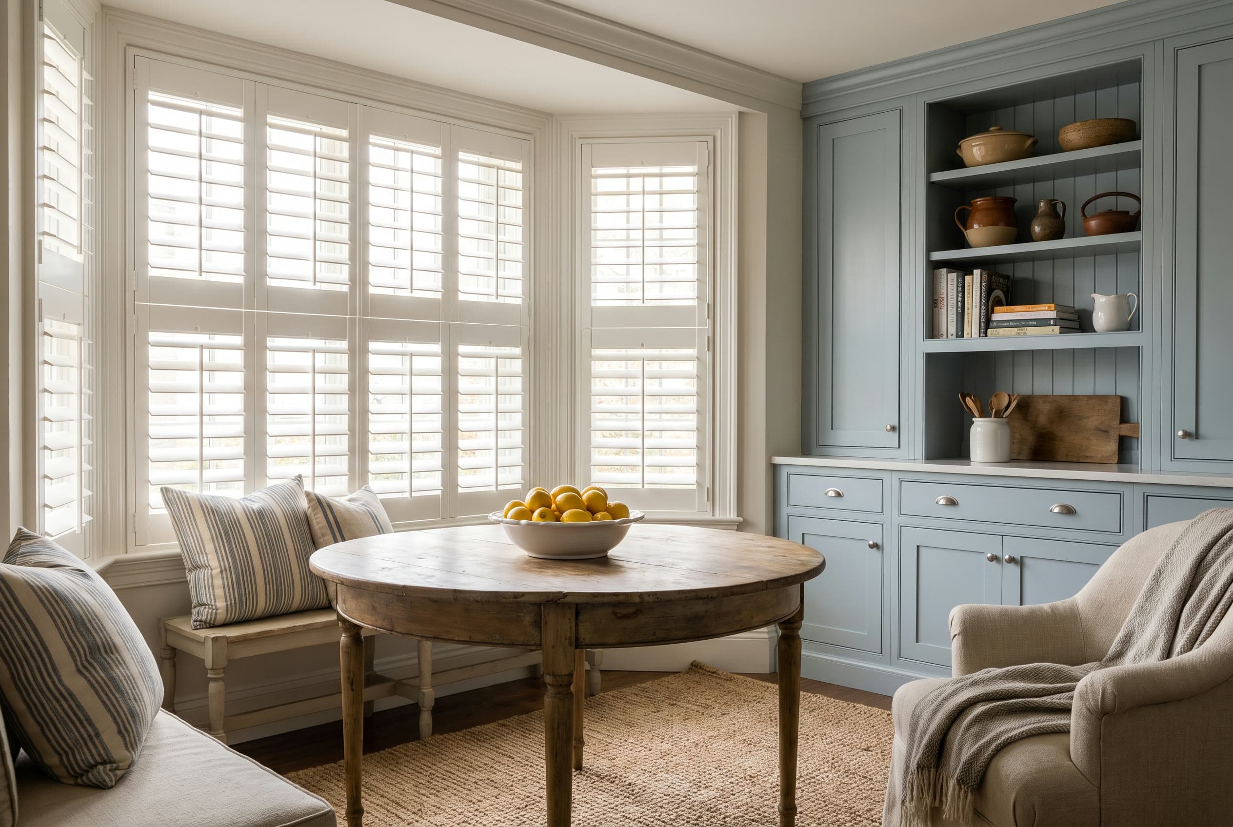 Hunter Douglas Shutters in a New England home