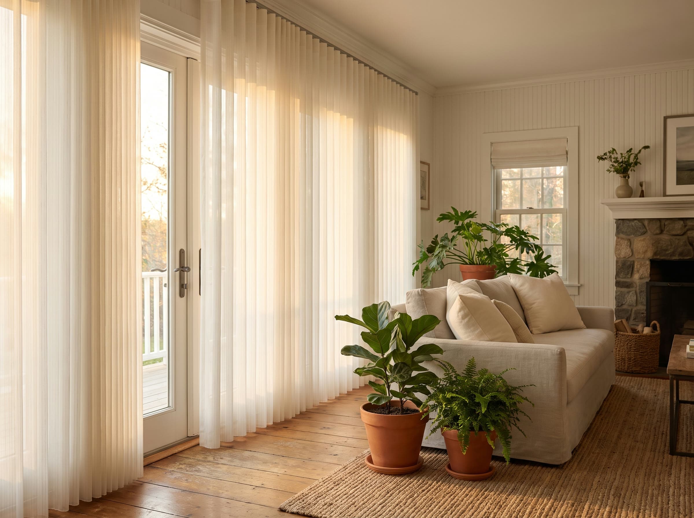Hunter Douglas Luminette installed in a New England home